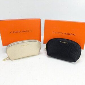Campo Marzio pebbled Italian Leather Pouch Clutch Makeup Jewelry Handbag